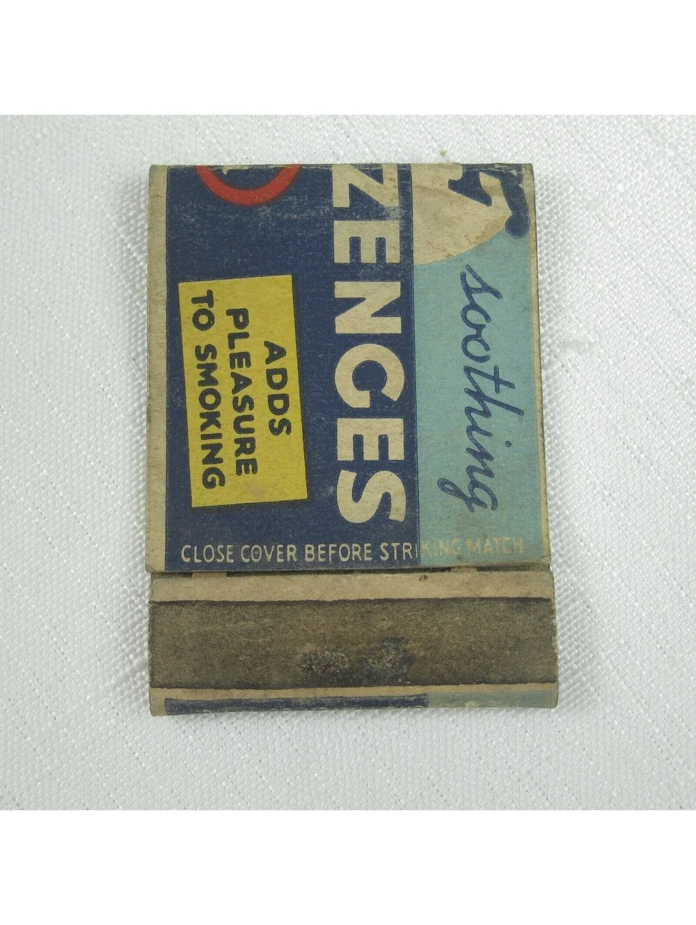 4 Vintage Matchbook Covers F&F Cough, Piso's Cough, Alka-Seltzer, Zymole Trokeys